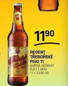 Pivo světlé výčepní Třeboňské Bohemia Regent