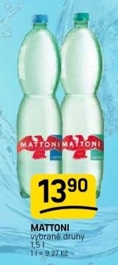 Přírodní voda Mattoni