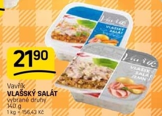 Salát vlašský Lahůdky Vavřík