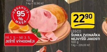 Šunka Zvonařka nejvyšší jakosti LE&amp