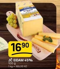 Sýr Eidam Jihočeský 45% Madeta