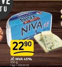 Sýr Niva Jihočeská 45% Madeta