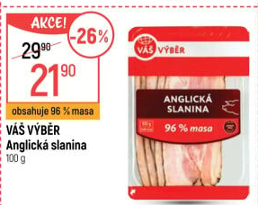 Anglická slanina Váš Výběr