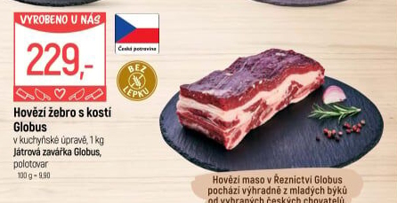 Hovězí žebra s kostí Globus