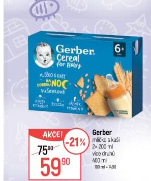 Mlíčko s kaší Gerber Natural for Baby