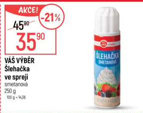 Šlehačka ve spreji Váš Výběr