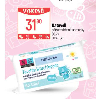 Vlhčené ubrousky dětské Natuvell