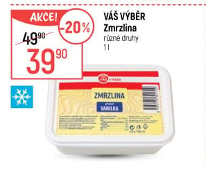 Zmrzlina ve vaničce Váš Výběr