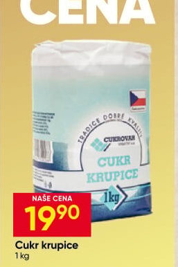Cukr krupice Cukrovar Vrbátky