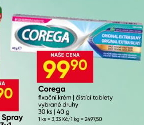 Fixační krém na zubní protézu Corega