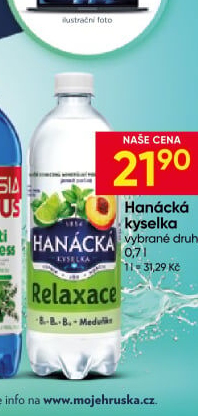 Funkční voda Hanáckákyselka