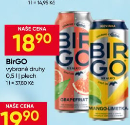 Nealkoholické pivo ochucené Birgo