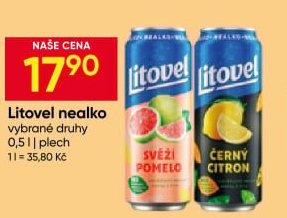 Nealkoholické pivo ochucené Litovel