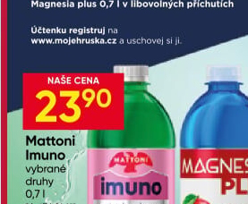 Ochucená voda Mattoni Imuno