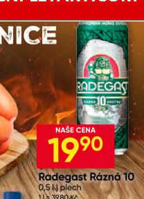 Pivo světlé výčepní Rázná 10° Radegast