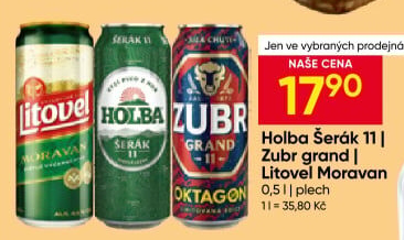 Pivo světlý ležák 11° Šerák Holba