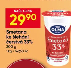 Smetana ke šlehání Olma 33%