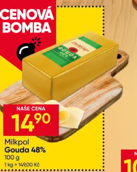 Sýr Gouda 48% Zlatý sýr Milkpol