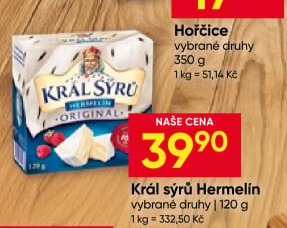 Sýr Hermelín Král sýrů