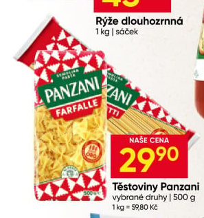 Těstoviny Panzani