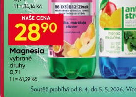 Voda ochucená plus Magnesia