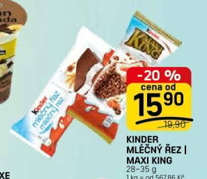 Chlazené tyčinky Kinder