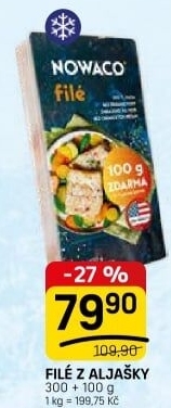 Filé z Aljašky mražené Nowaco
