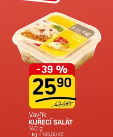 Kuřecí salát Lahůdky Vavřík