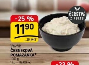 Pomazánka česneková Lahůdky Vavřík