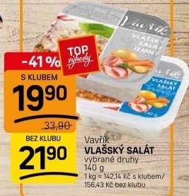 Salát vlašský Lahůdky Vavřík