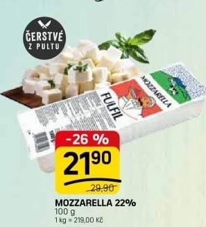 Sýr Mozzarella cihla Fulfil