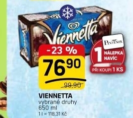 Zmrzlinová roláda Viennetta Algida