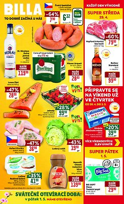 akční leták BILLA 29.4.2026-5.5.2026