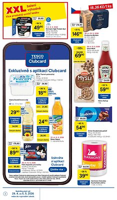 akční leták Tesco 29.4.2026-5.5.2026