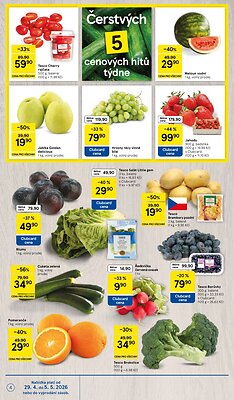 akční leták Tesco 29.4.2026-5.5.2026