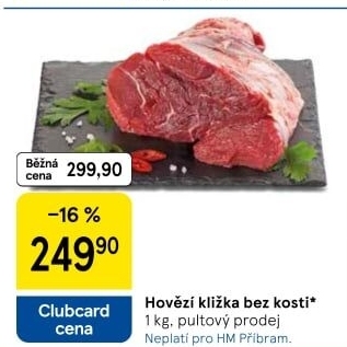 Hovězí přední bez kosti - kližka