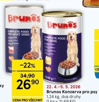 Konzerva pro psy Brunos