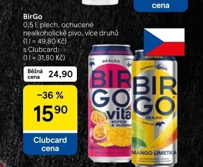 Nealkoholické pivo ochucené Birgo