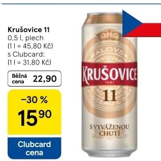 Pivo světlý ležák 11° Krušovice