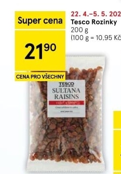 Rozinky Tesco