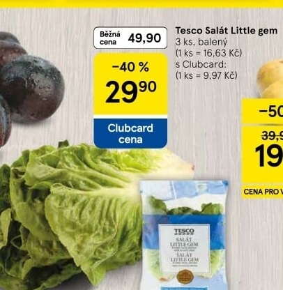 Salát little gem Tesco