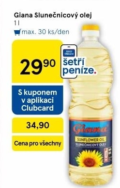 Slunečnicový olej Giana