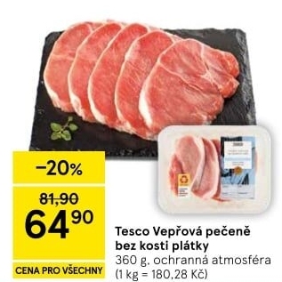 Vepřová pečeně bez kosti Tesco