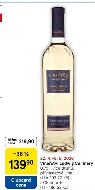 Vína Culinary Collection Vinařství Ludwig - přívlastková