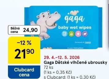Vlhčené ubrousky dětské Gaga