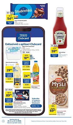 akční leták Tesco 29.4.2026-5.5.2026