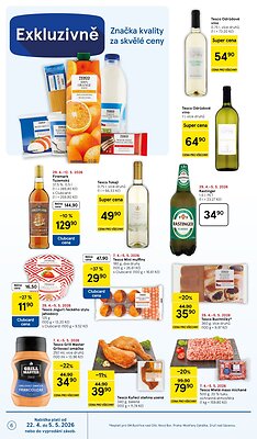 akční leták Tesco 29.4.2026-5.5.2026