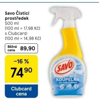 Čističe ve spreji Savo