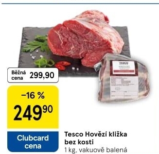 Hovězí kližka bez kosti Tesco