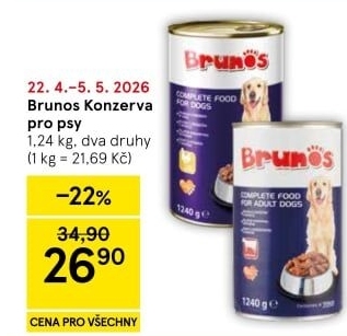 Konzerva pro psy Brunos